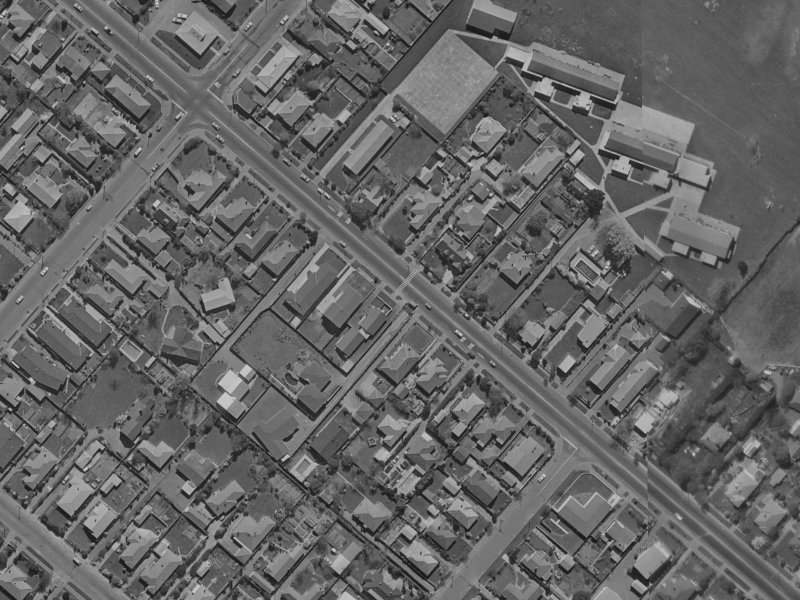 91 Memorial Avenue from the air, 1970-1974