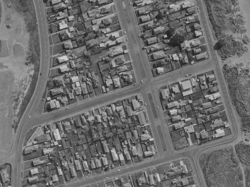 Rodney Street from the air, 1970-1974