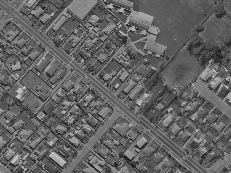 80 Memorial Avenue from the air, 1970-1974