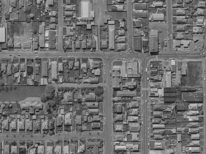 1064A Colombo Street from the air, 1970-1974