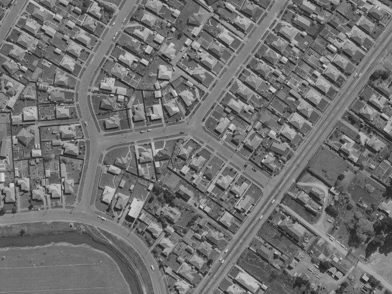 Newport Street from the air, 1970-1974