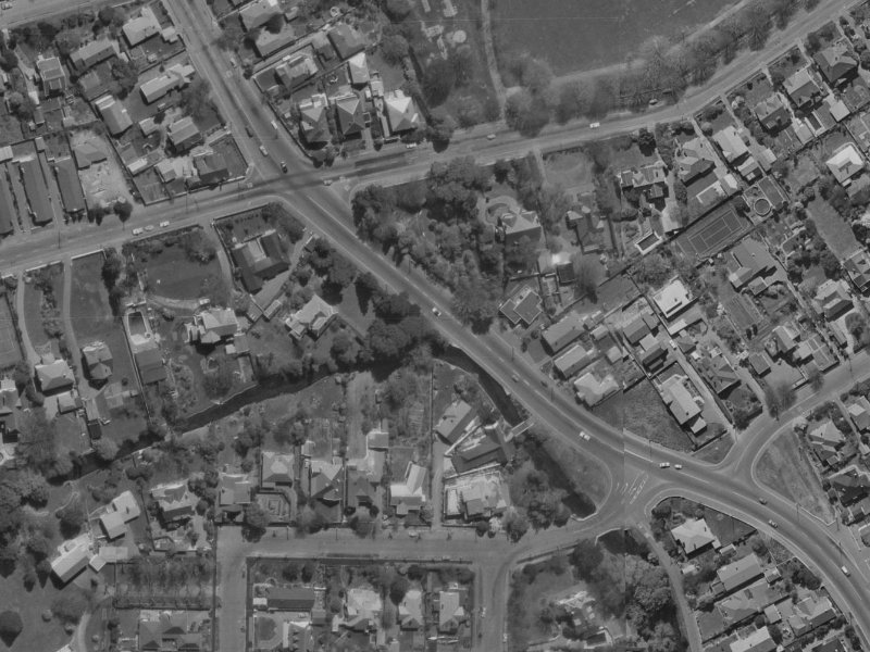 131 Rossall Street from the air, 1970-1974