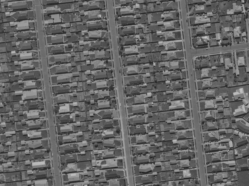 26 Longmuir Street from the air, 1970-1974