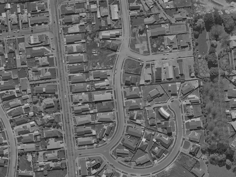 18 Tudor Avenue from the air, 1970-1974