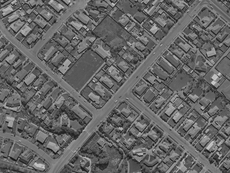 227 Ilam Road from the air, 1970-1974