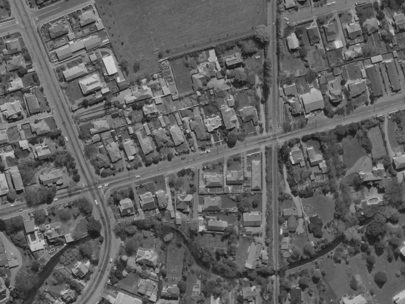 111 Glandovey Road from the air, 1970-1974
