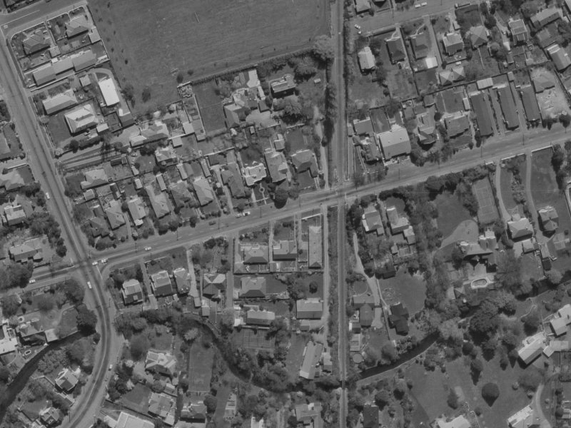 124 Glandovey Road from the air, 1970-1974
