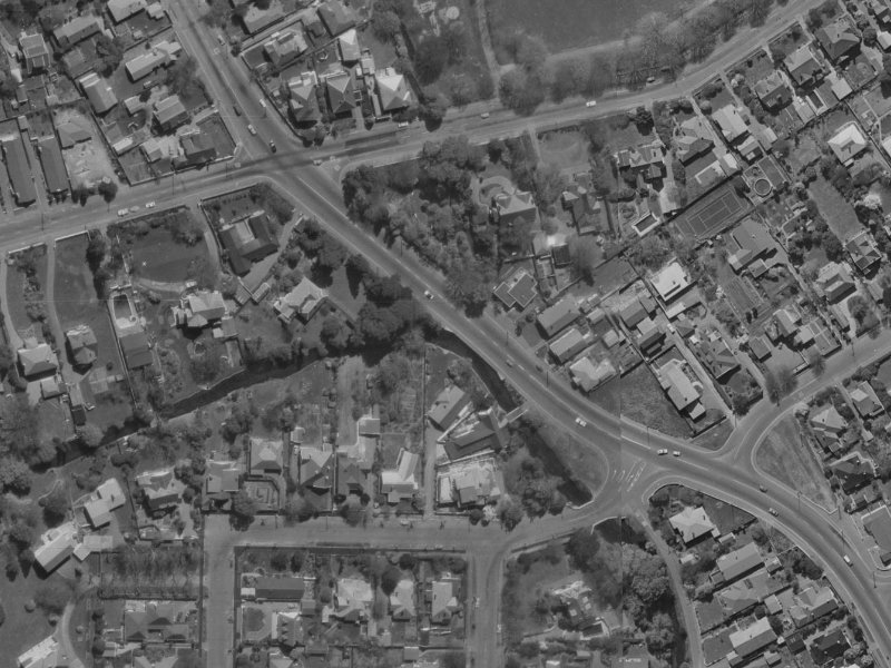 131B Rossall Street from the air, 1970-1974