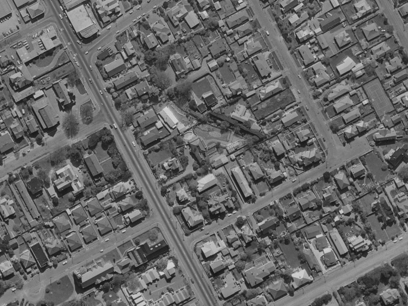 146 Papanui Road from the air, 1970-1974