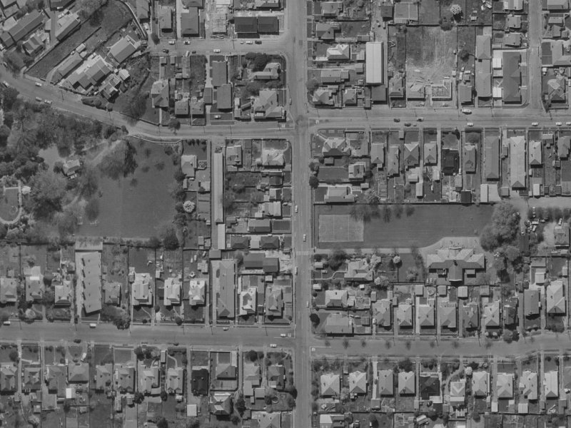 135 Springfield Road from the air, 1970-1974
