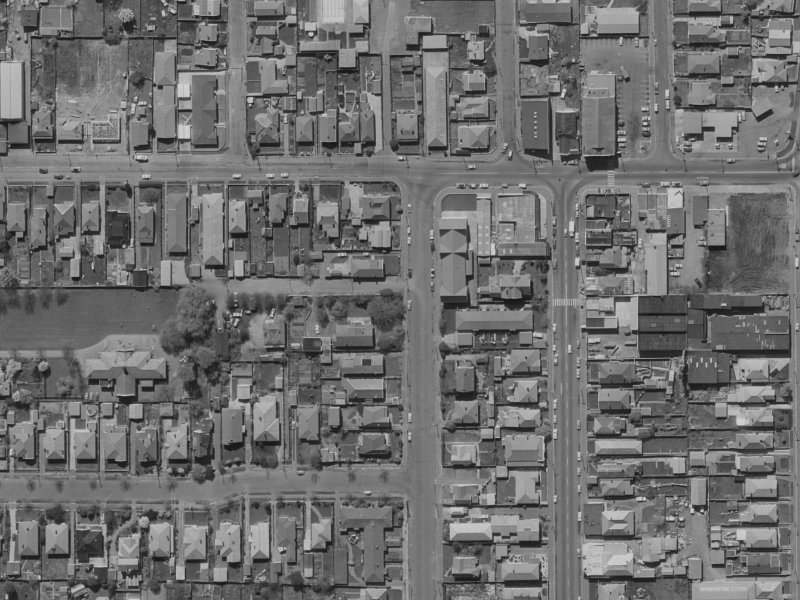 141 Caledonian Road from the air, 1970-1974