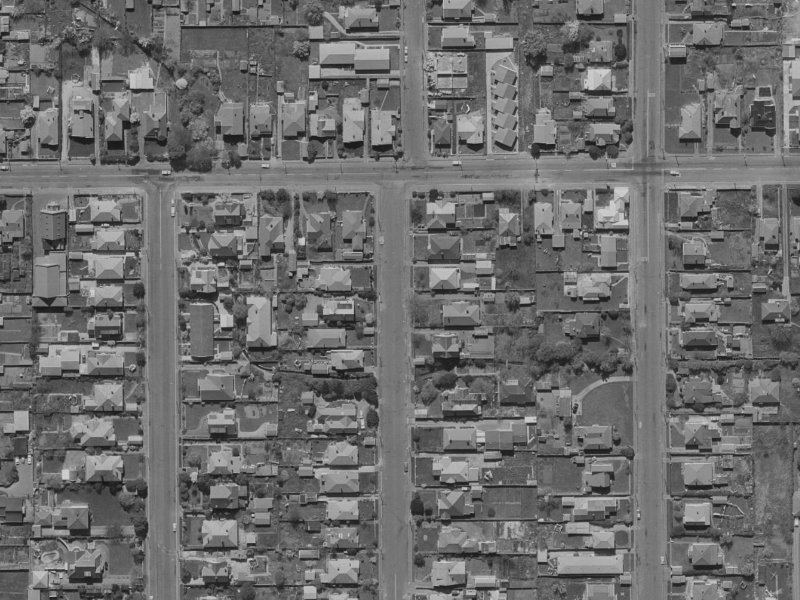 142 Bishop Street from the air, 1970-1974