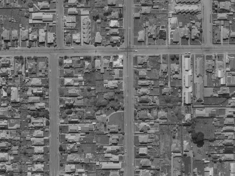 551B Madras Street from the air, 1970-1974