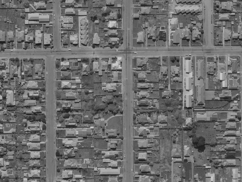 551A Madras Street from the air, 1970-1974