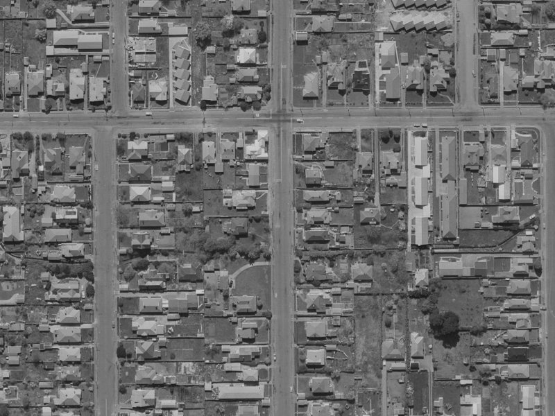 560 Madras Street from the air, 1970-1974