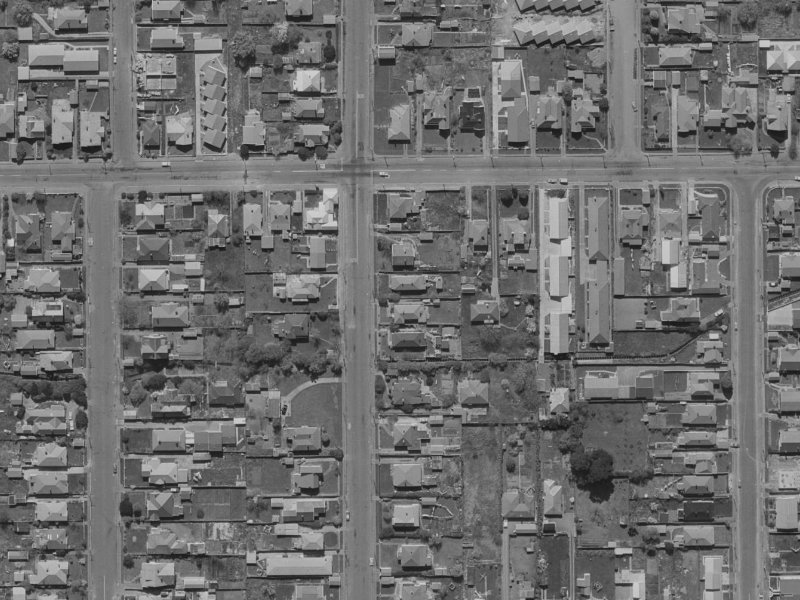 558 Madras Street from the air, 1970-1974