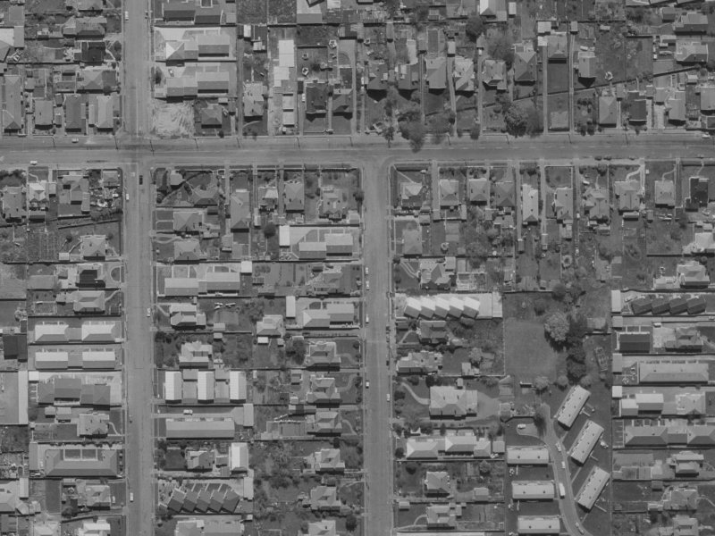 148 Champion Street from the air, 1970-1974