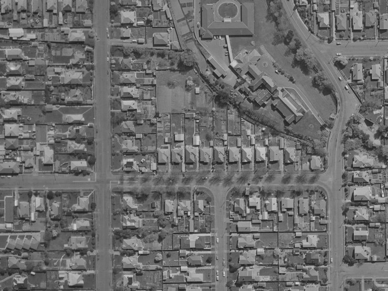 29 Dudley Street from the air, 1970-1974