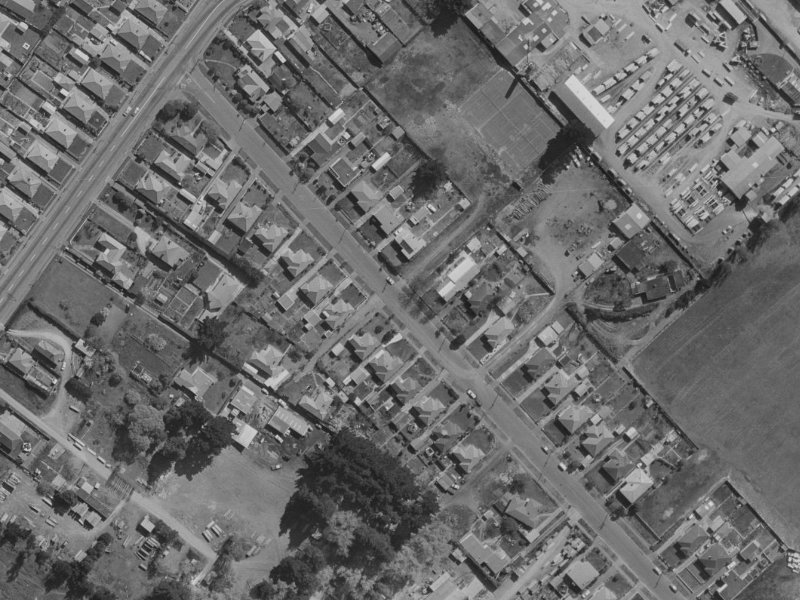 25 Shortland Street from the air, 1970-1974