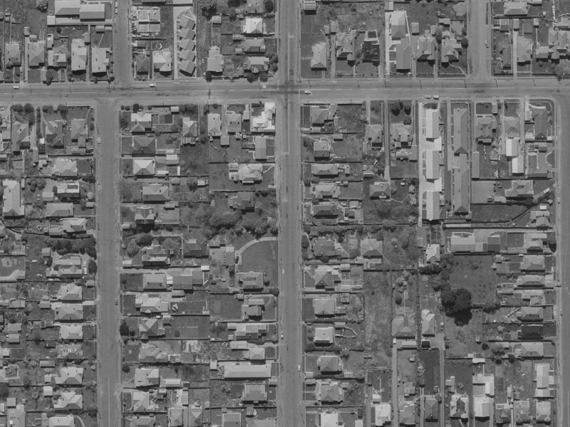 545 Madras Street from the air, 1970-1974