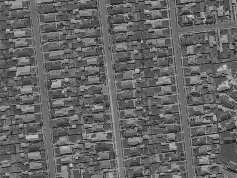 22 Longmuir Street from the air, 1970-1974