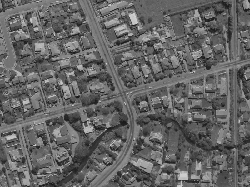 99A Glandovey Road from the air, 1970-1974