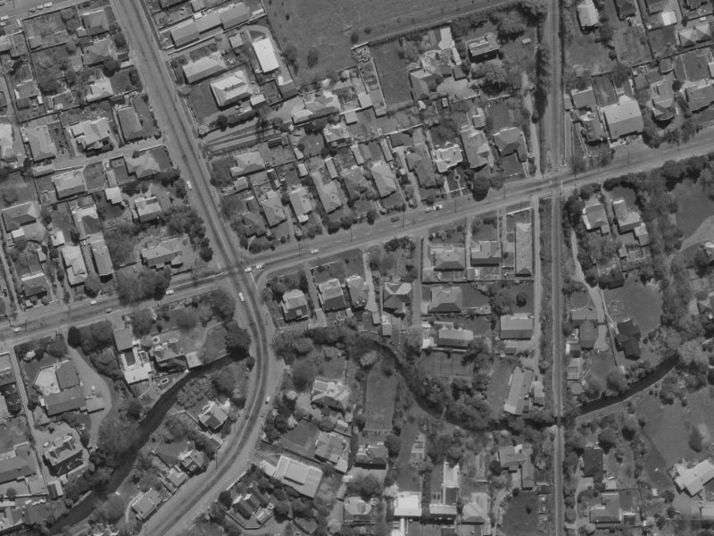 110 Glandovey Road from the air, 1970-1974
