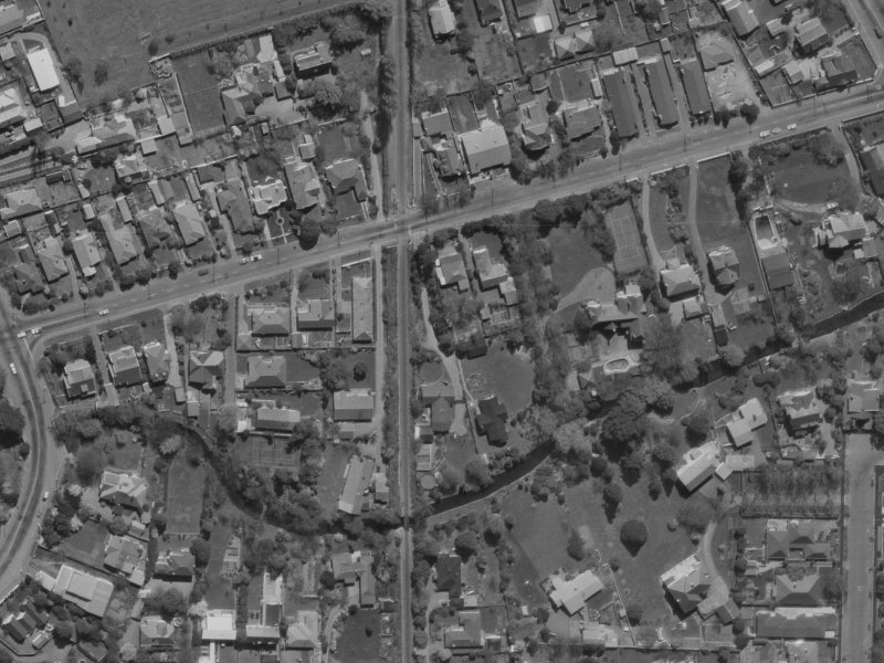 132 Glandovey Road from the air, 1970-1974
