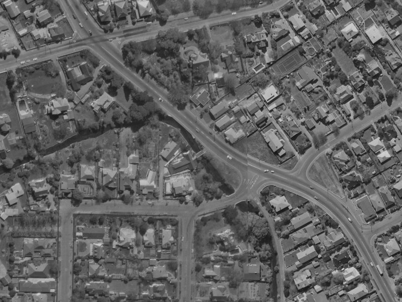 129 Rossall Street from the air, 1970-1974