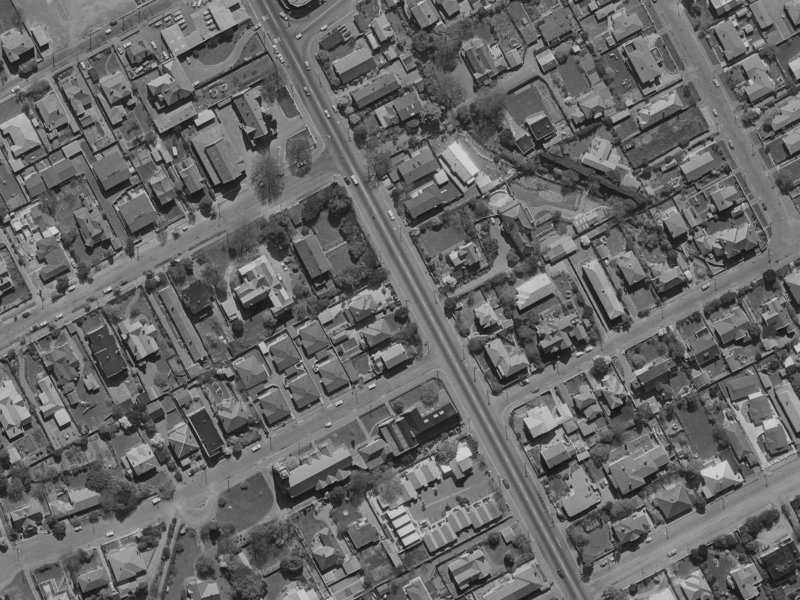 147 Papanui Road from the air, 1970-1974