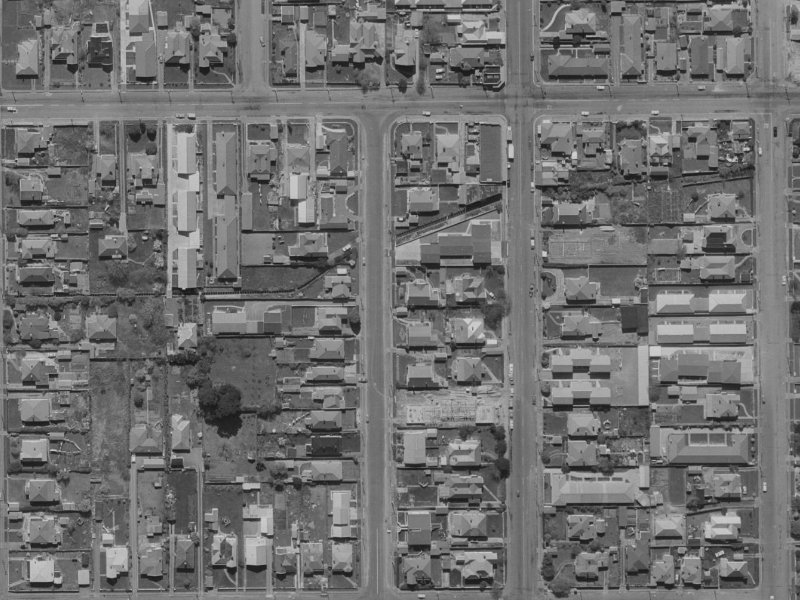 130 Packe Street from the air, 1970-1974