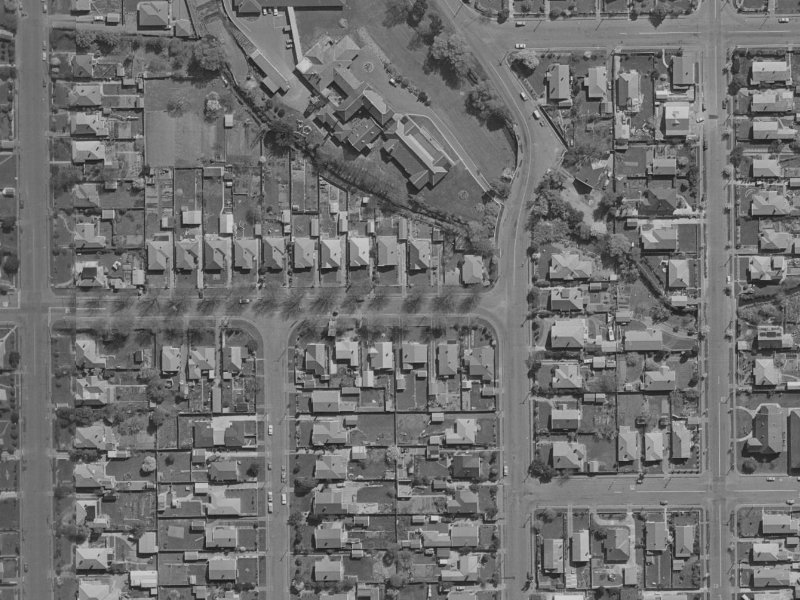 37-51 Dudley Street from the air, 1970-1974