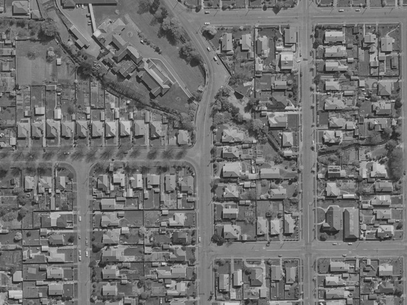 64 Dudley Street from the air, 1970-1974