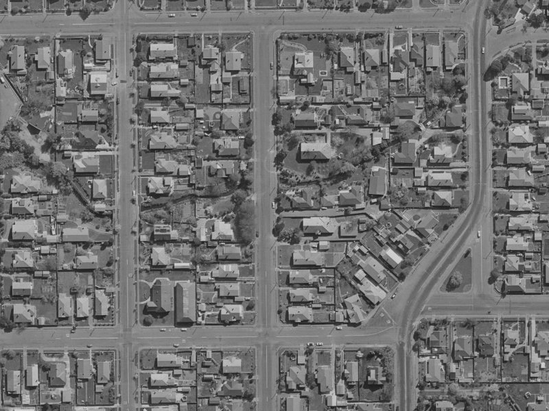62 Chrystal Street from the air, 1970-1974