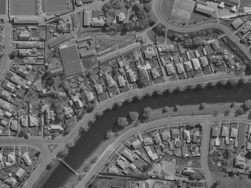 381 River Road from the air, 1970-1974
