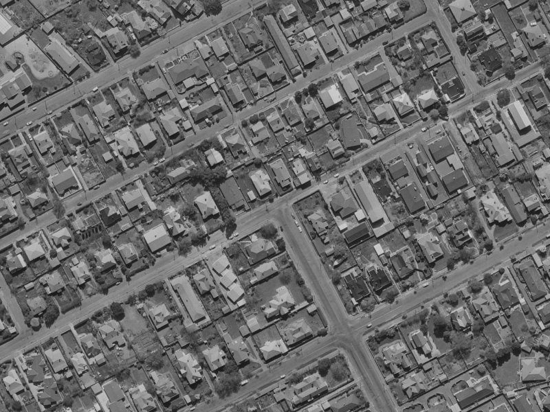 81B Office Road from the air, 1970-1974