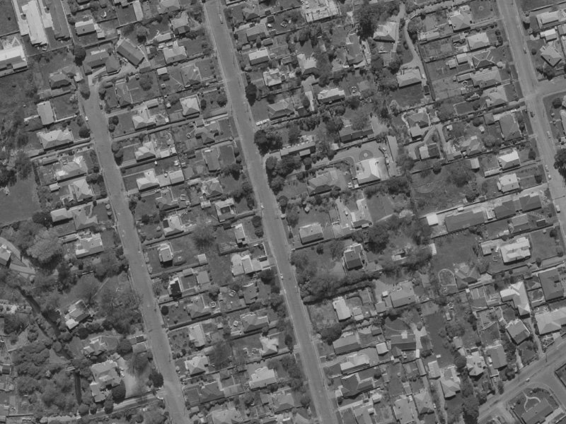26A Bryndwr Road from the air, 1970-1974