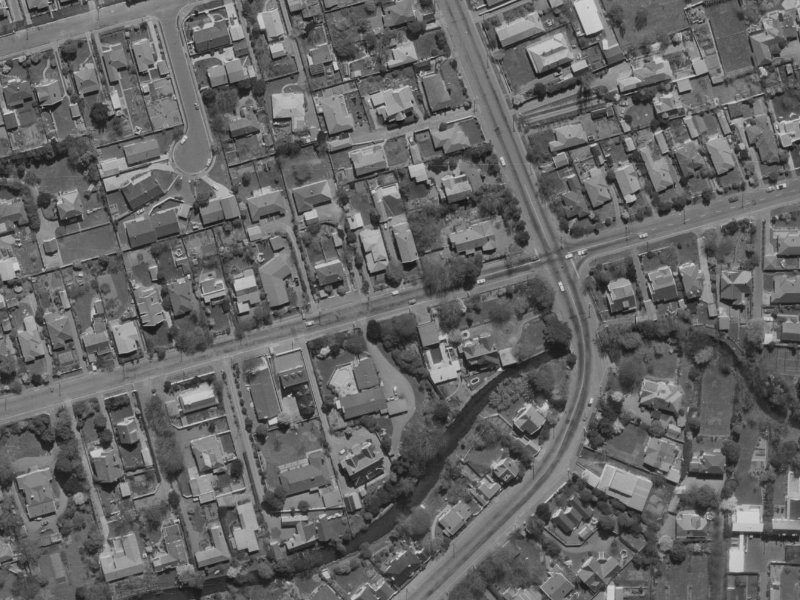 102 Glandovey Road from the air, 1970-1974