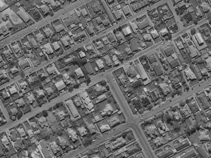 81A Office Road from the air, 1970-1974