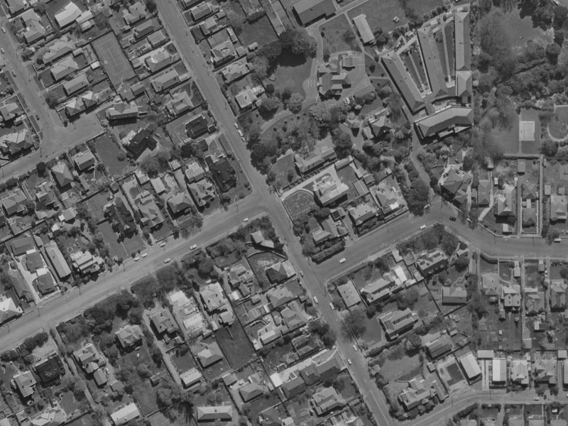 74 Bristol Street from the air, 1970-1974