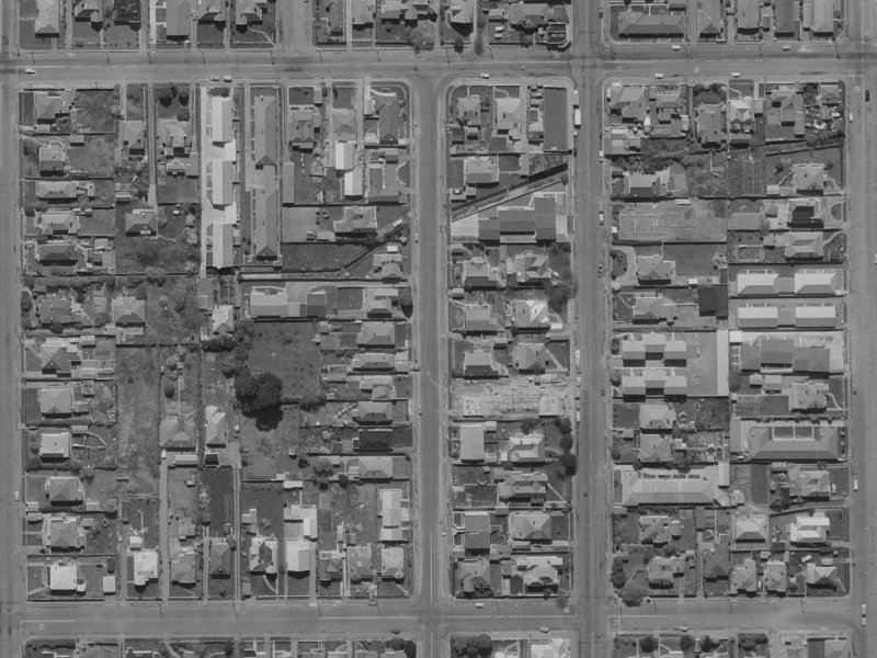 128A Packe Street from the air, 1970-1974