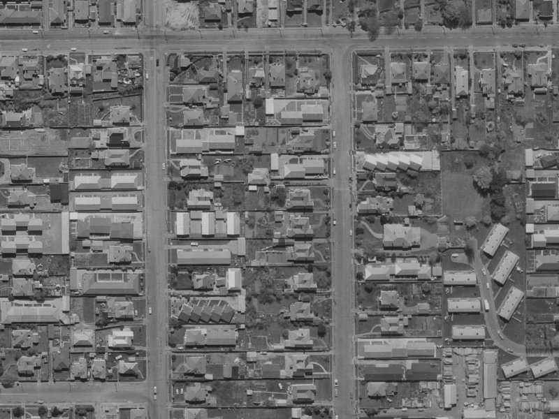 133 Champion Street from the air, 1970-1974