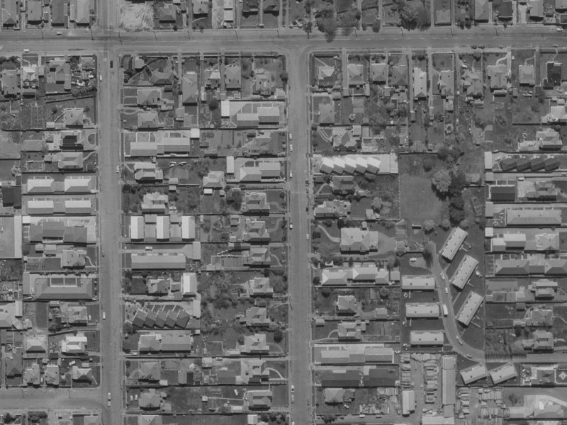 Olympic Lane from the air, 1970-1974