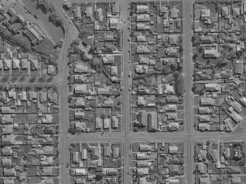 61 Petrie Street from the air, 1970-1974