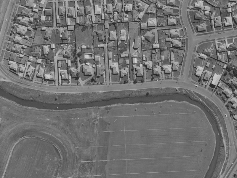 930 Avonside Drive from the air, 1970-1974