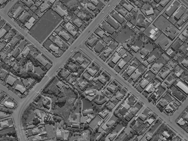 157 Hamilton Avenue from the air, 1970-1974