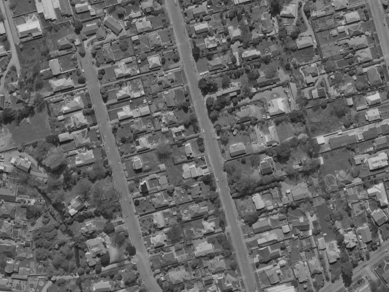 21 Bryndwr Road from the air, 1970-1974