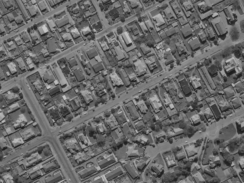 107 Rugby Street from the air, 1970-1974