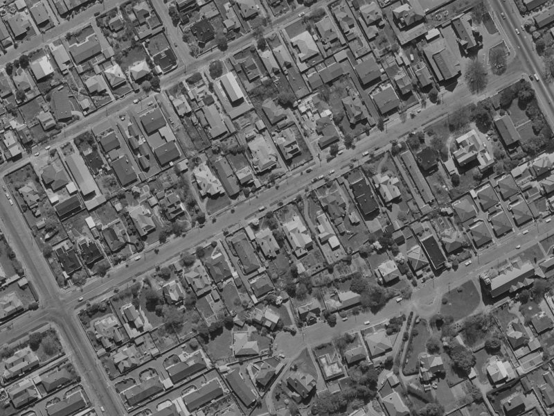 106 Rugby Street from the air, 1970-1974