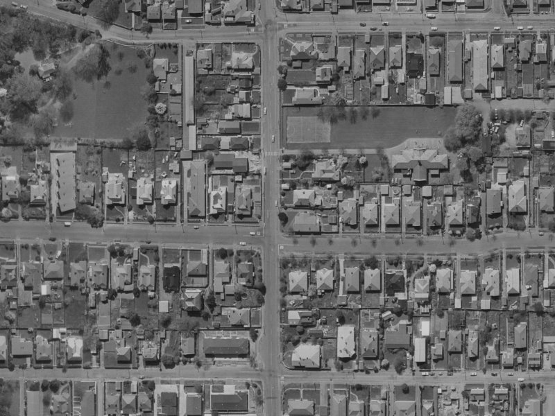 134 Springfield Road from the air, 1970-1974